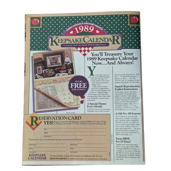 Cross Stitch & Country Crafts Magazine Sep/Oct 1988 Dollhouse 38 Projects - Picture 2 of 3